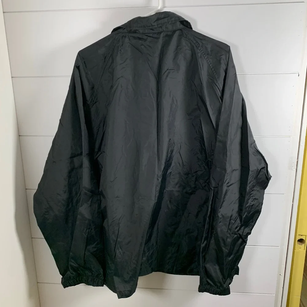 Vintage Cardinal Green Bay Packers Jacket Windbreaker Lambeau Black Snaps Men XL